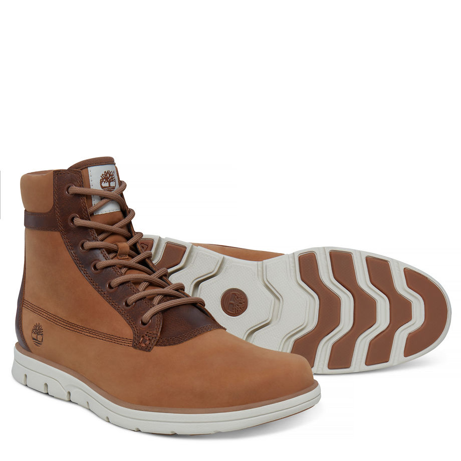 Timberland Men's Bradstreet Mixed Media Boot Tan Oakwood Poseidon