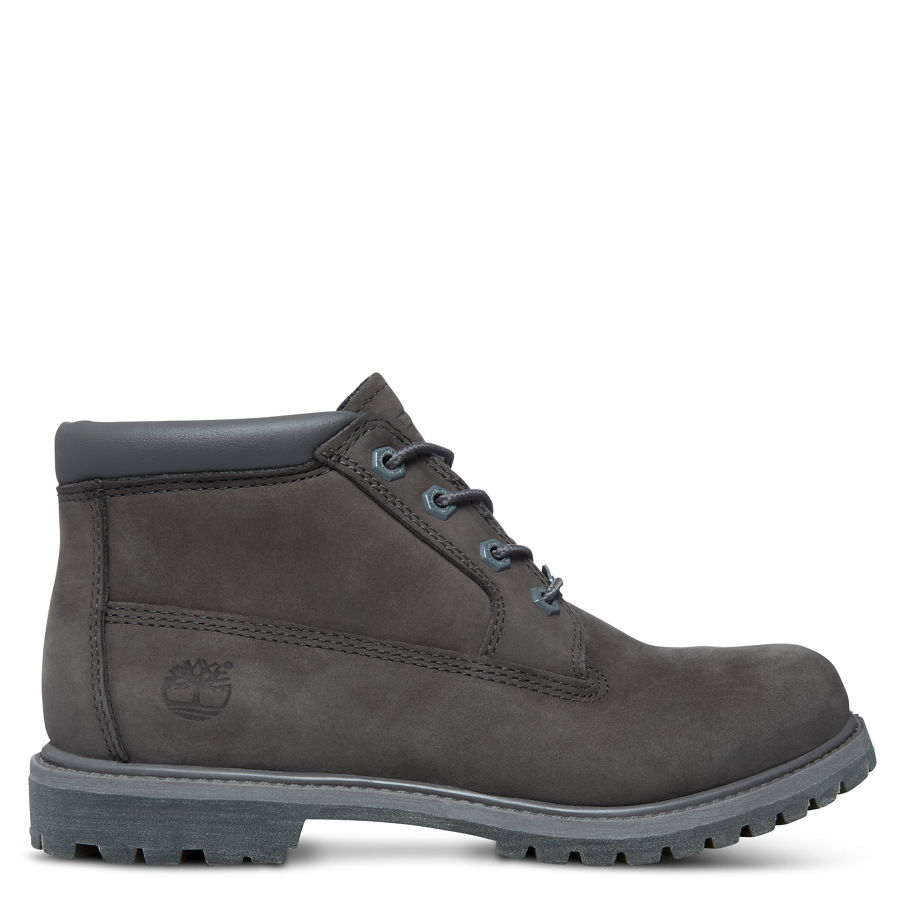 Timberland Women's Nellie Chukka Grey Dark Grey Nubuck Monochromatic With Grey Outsole