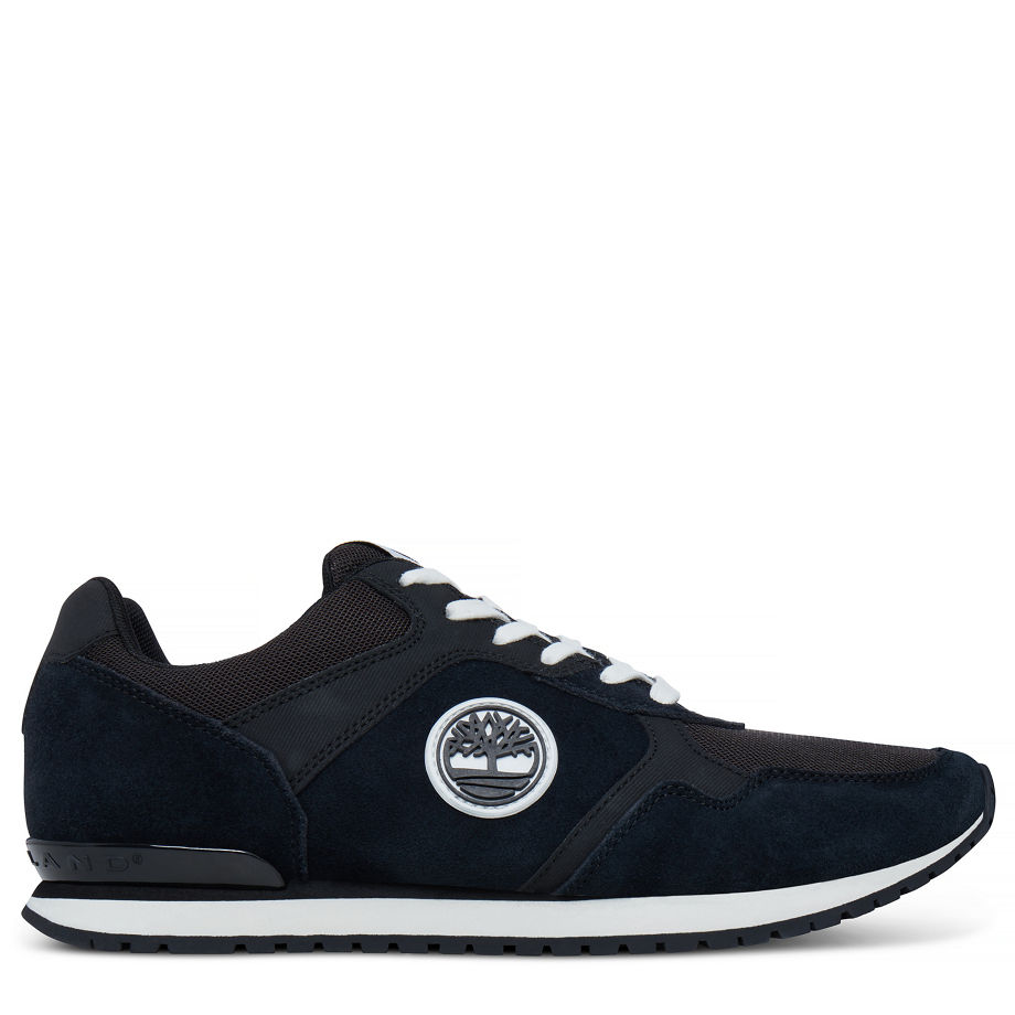 Timberland Men's Retro Runner Trainer Black Black Hammer Suede