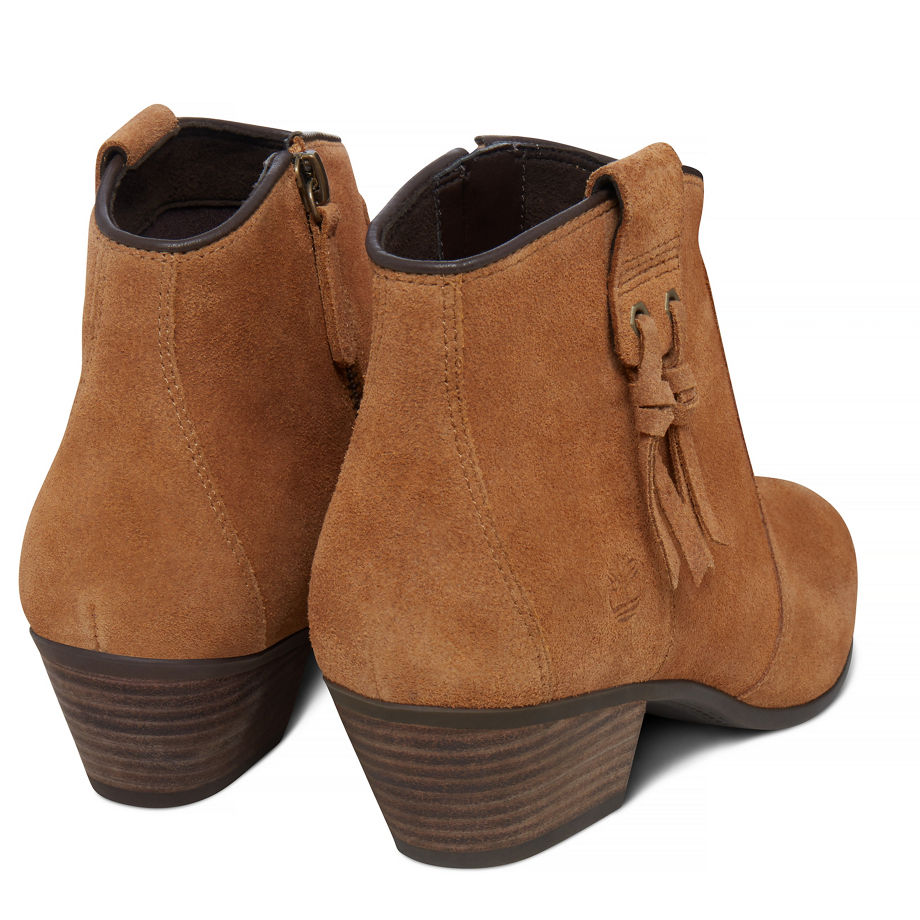 Timberland Women's Carleton Ankle Boot Tan Trapper Tan Suede