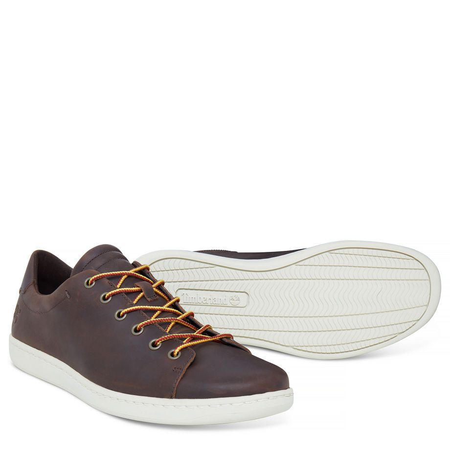 Timberland Men's Courtside Leather Oxford Dark Brown Gaucho Saddleback