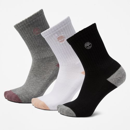Timberland Women's 3-Pack Sagamore Beach Half-Cushion Crew Socks