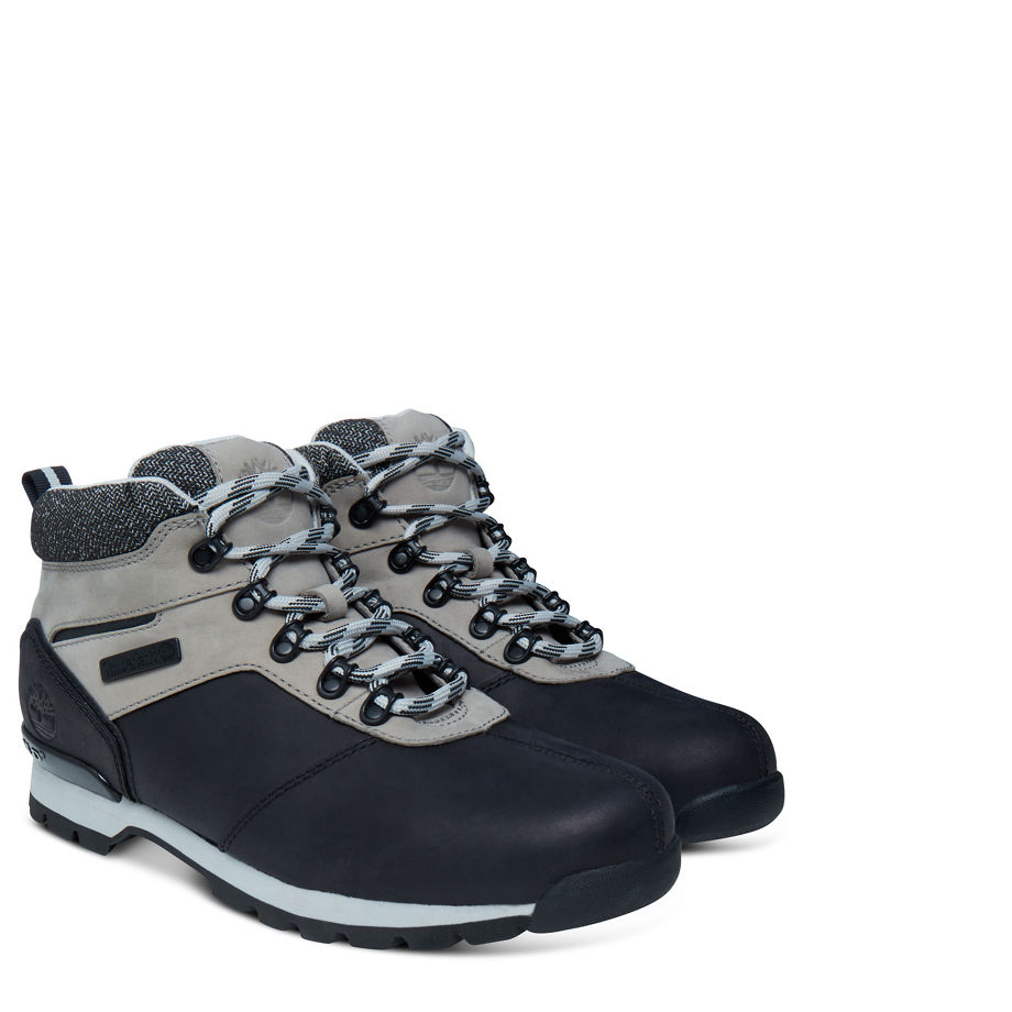 Timberland Men's Splitrock Mid Boot Black Black Connection Full Grain