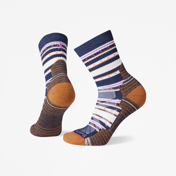 Timberland Women's Smartwool® Hike Light Cushion Stitch Stripe Mid Crew Socks