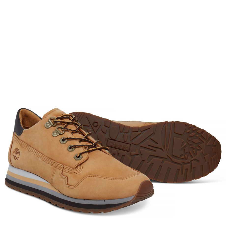 Timberland Women's Antwerp Air Leather Trainer Yellow Wheat Naturebuck