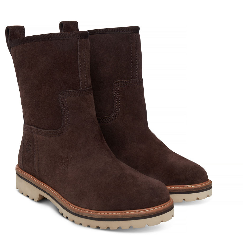 Timberland Women's Chamonix Valley Winter Boot Chocolate Dark Brown Suede