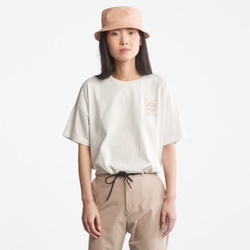 Timberland Women's Cropped T-Shirt with Drawstring Hem