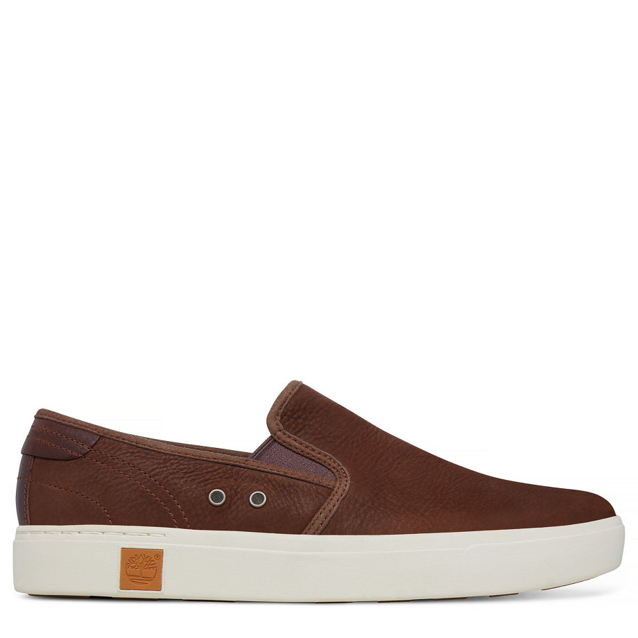 Timberland Men's Amherst Slip-On Oxford Vintage Brown Potting Soil Vecchio