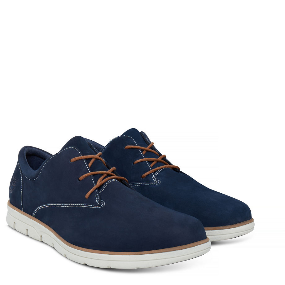 Timberland Men's Bradstreet Plain Toe Oxford Navy Black Iris Nubuck