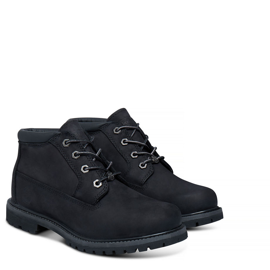 Timberland Women's Nellie Chukka Boot Black Black Nubuck