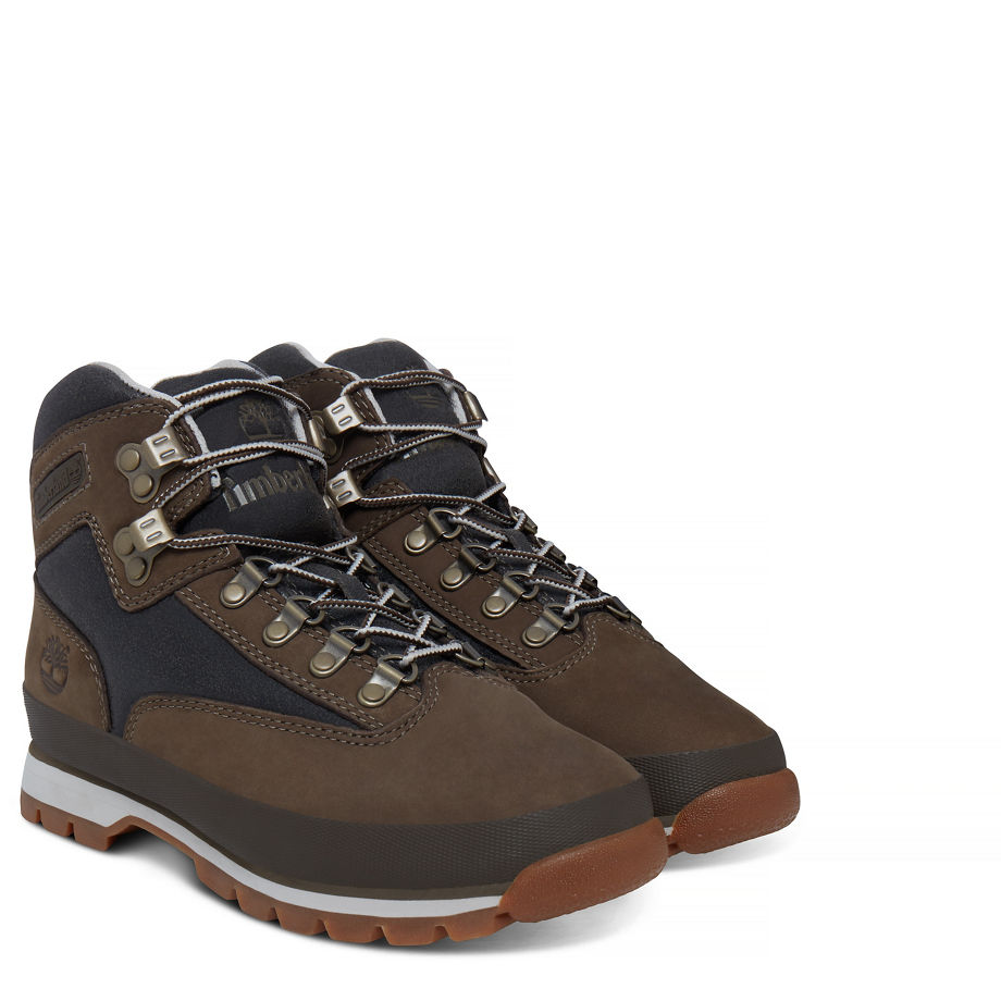 Timberland Women's Euro Hiker Leather Boot Brown Canteen Waterbuck Nubuck