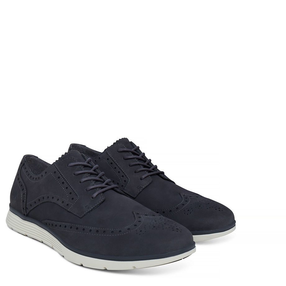 Timberland Men's Franklin Park Wingtip Oxford Slate Grey Forged Iron Nubuck