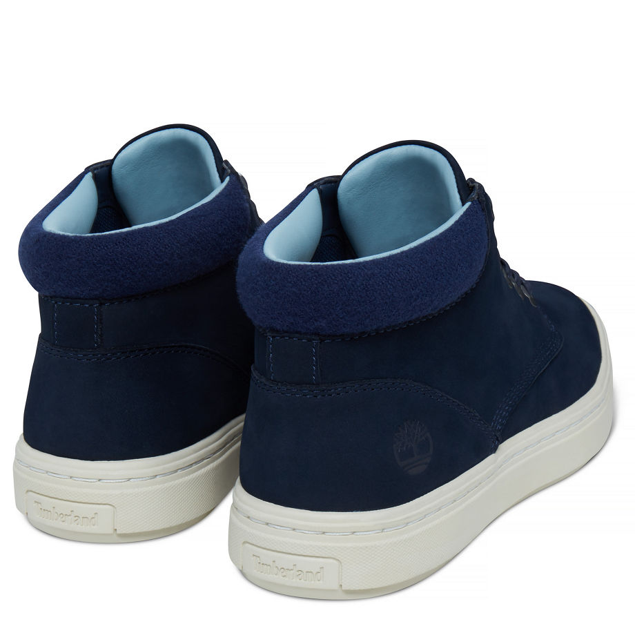 Timberland Women's Londyn Chukka Navy Navy Nubuck W/ Wool Collar