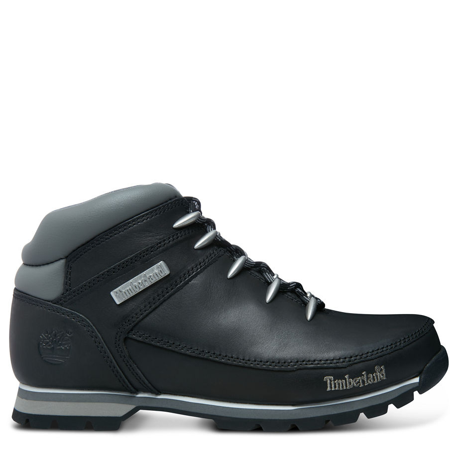 Timberland Men's Euro Sprint Hiker Black Black Smooth