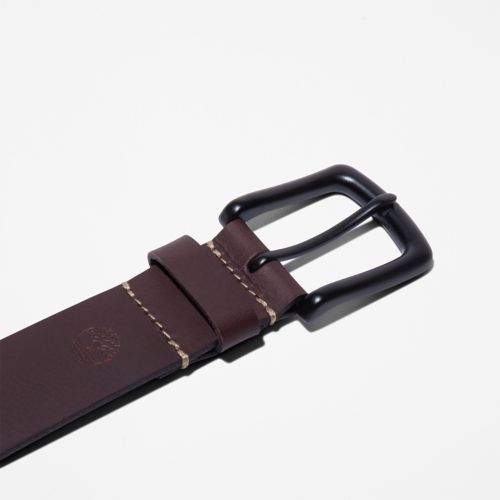 Timberland Men's Black-Buckle Leather Belt