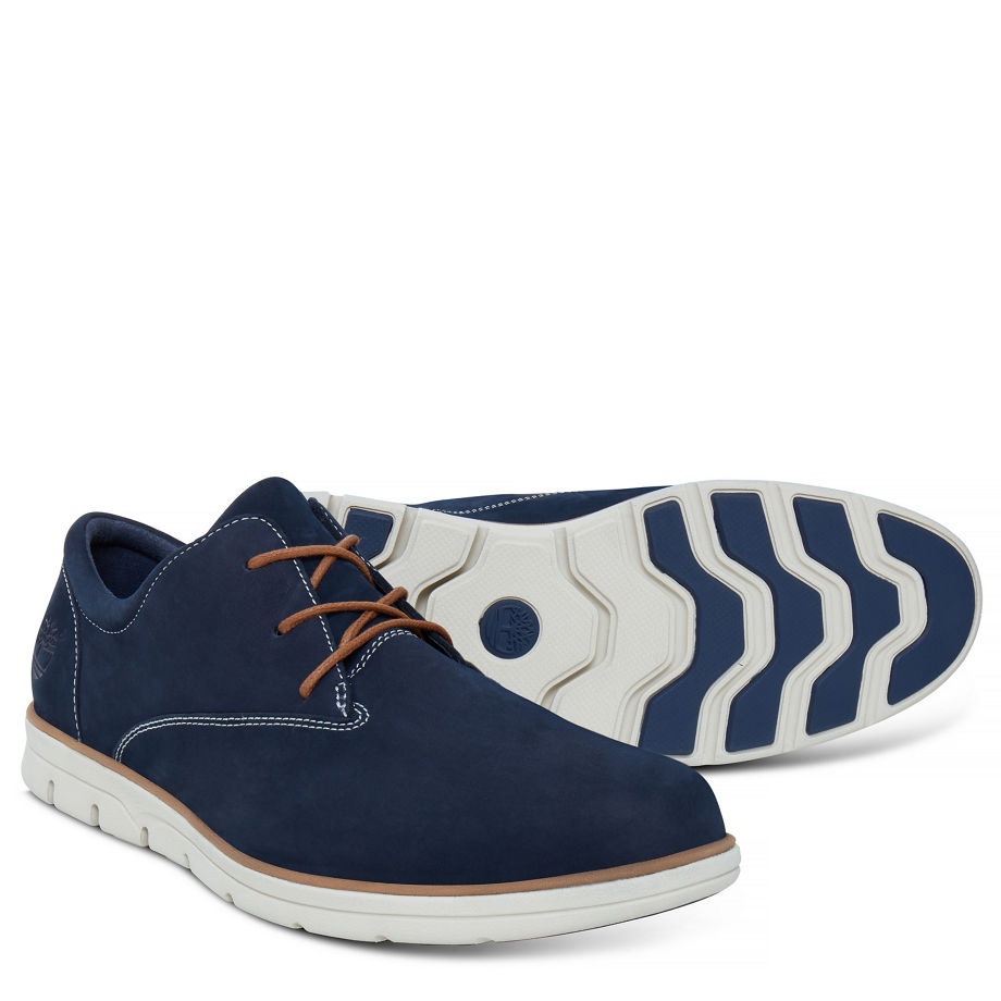 Timberland Men's Bradstreet Plain Toe Oxford Navy Black Iris Nubuck