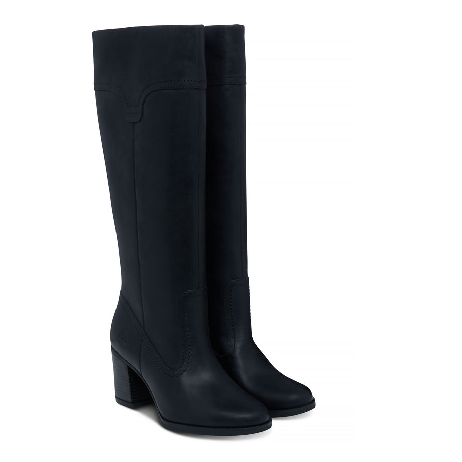 Timberland Women's Atlantic Heights Tall Boot Black Jet Black Forty