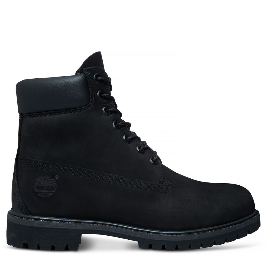Timberland Men's Icon 6-Inch Premium Boot Black Black Nubuck