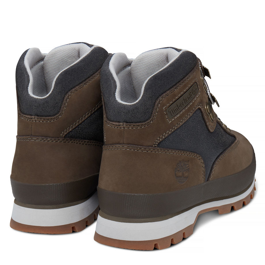 Timberland Women's Euro Hiker Leather Boot Brown Canteen Waterbuck Nubuck