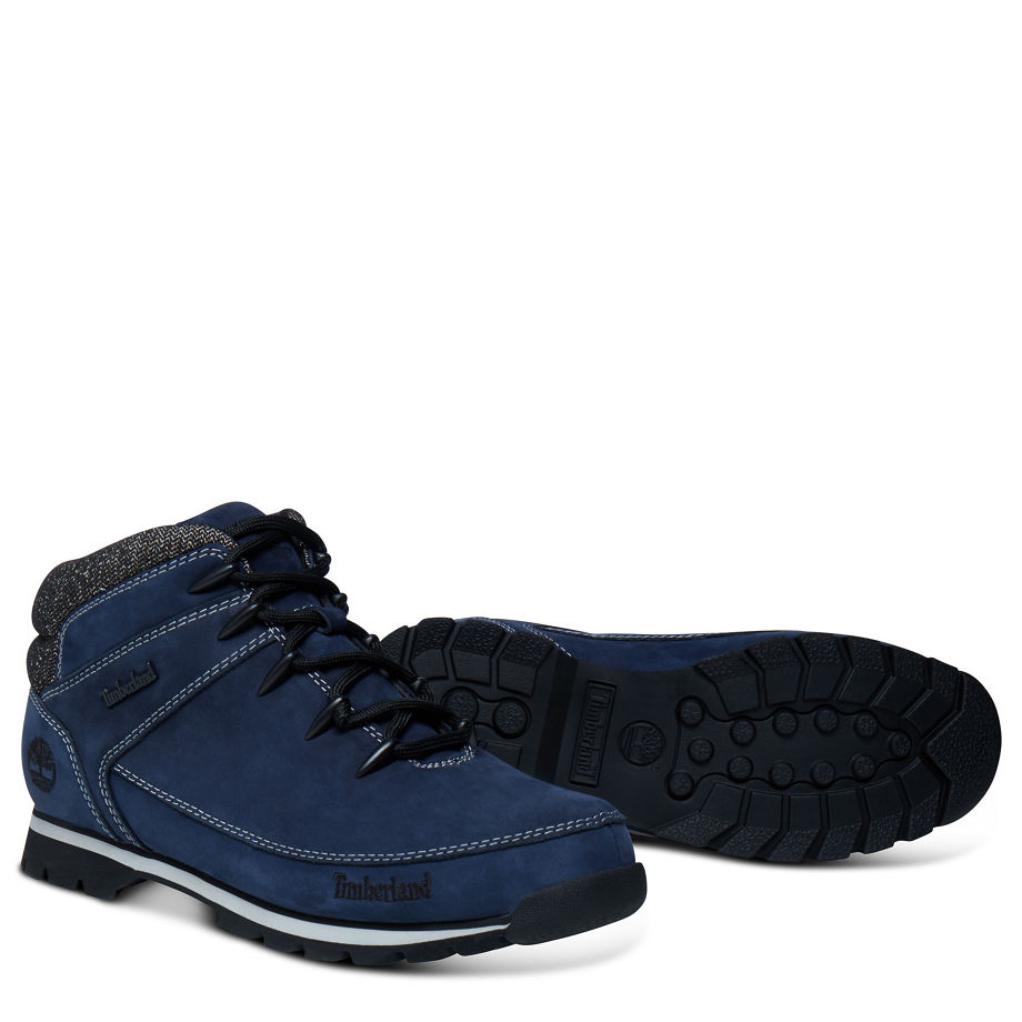 Timberland Men's Euro Sprint Hiker Mid Boot Navy Navy Naturebuck Nubuck