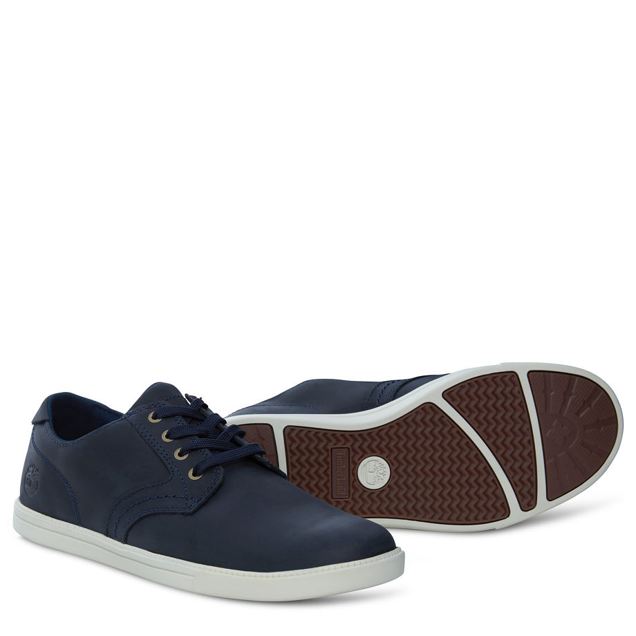 Timberland Men's Fulk Low Profile Oxford Navy Black Iris Saddleback Full Grain