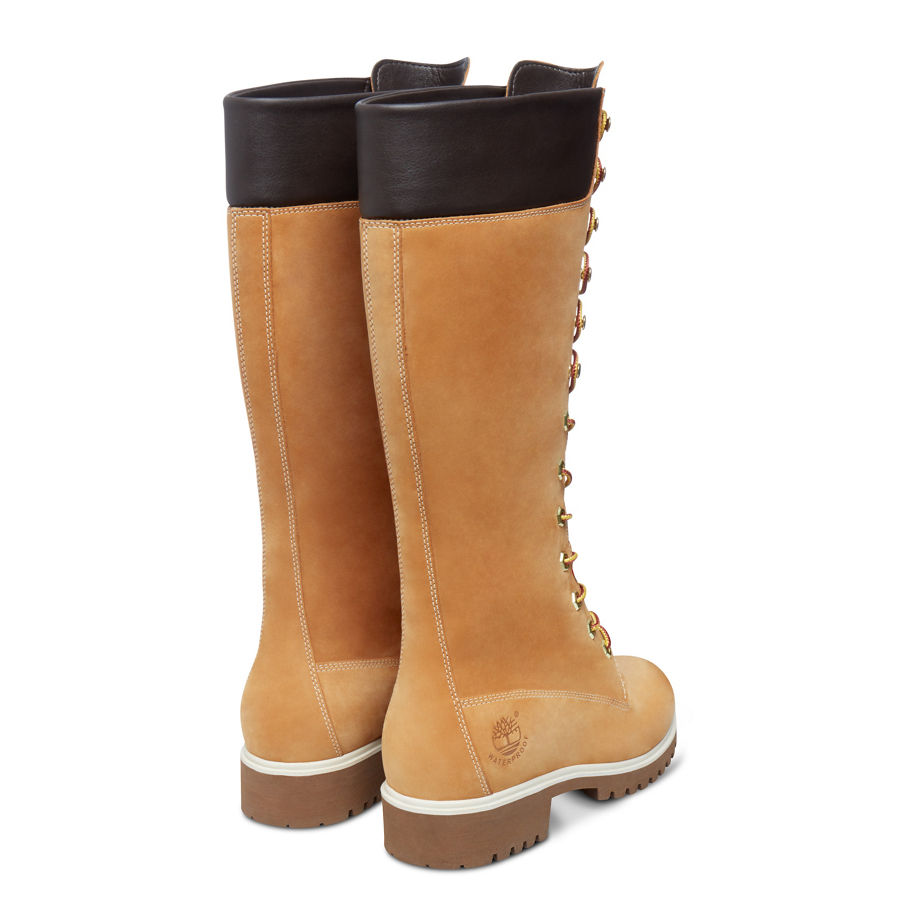 Timberland Women's Premium 14-Inch Boot Yellow Wheat Nubuck