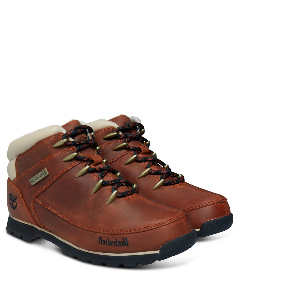 Timberland Men's Euro Sprint Hiker Brown Red Brown