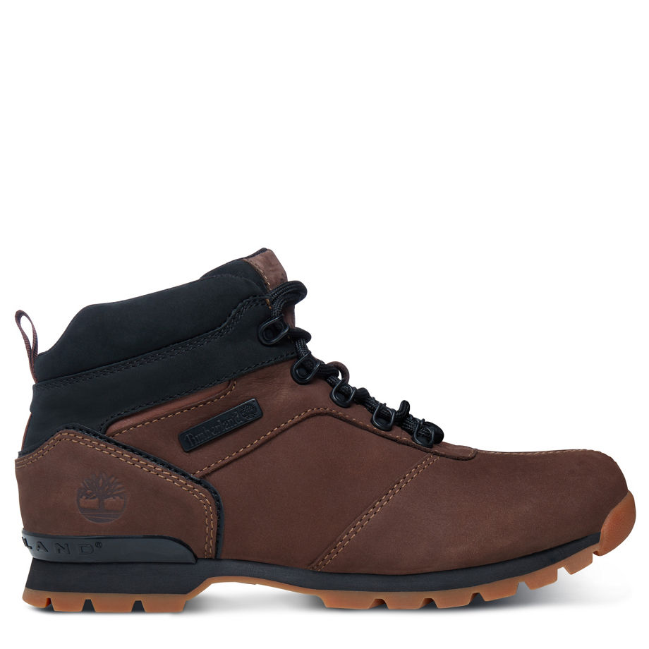 Timberland Men's Splitrock Mid Boot Brown Promo Brown Naturebuck Nubuck
