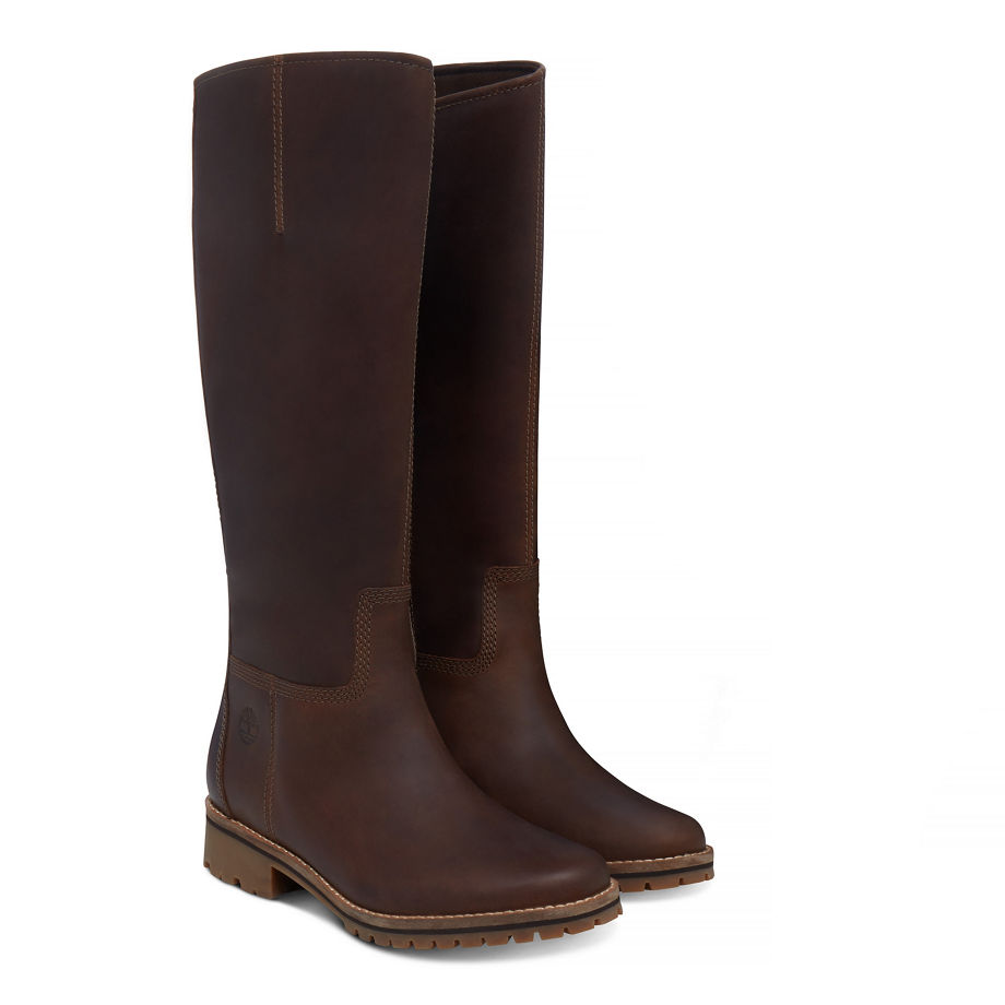 Timberland Women's Main Hill Tall Boot Brown Medium Brown Saddleback
