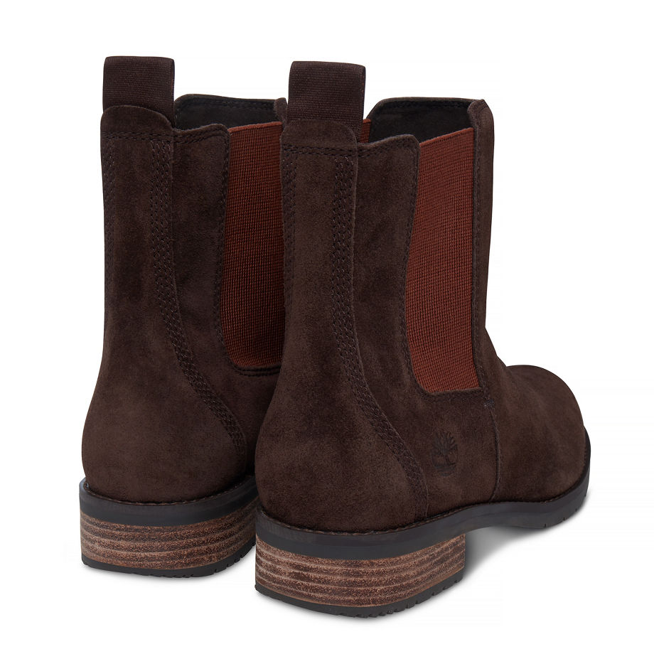 Timberland Women's Venice Park Boot Chocolate Dark Brown Suede