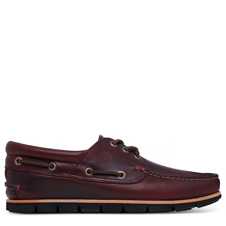 Timberland Men's Tidelands 3-Eye Boat Shoe Brown Redwood Brando