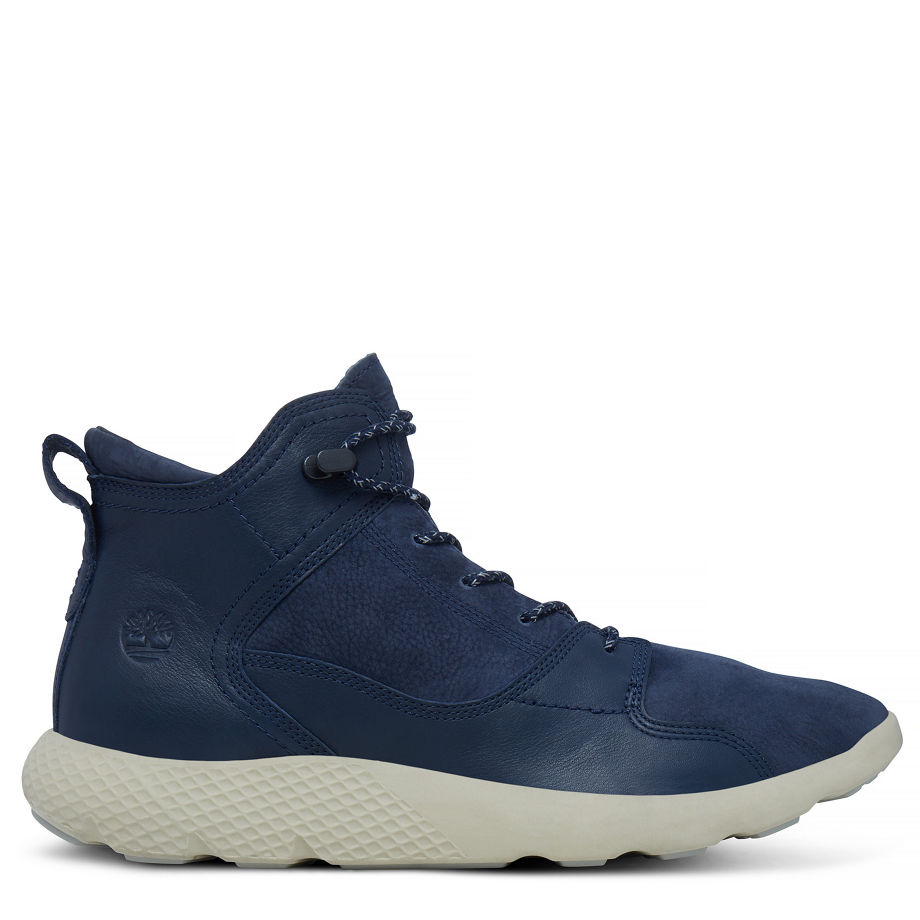 Timberland Men's Flyroam Leather Sneakerboot Navy Black Iris Gluvy