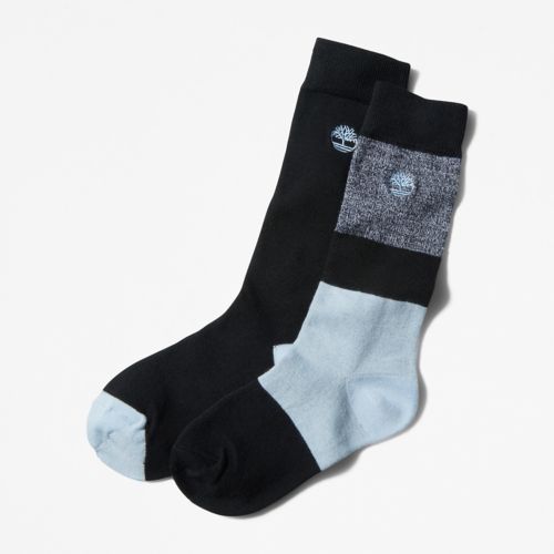 Timberland Women's 2-Pack Colorblocked Crew Socks