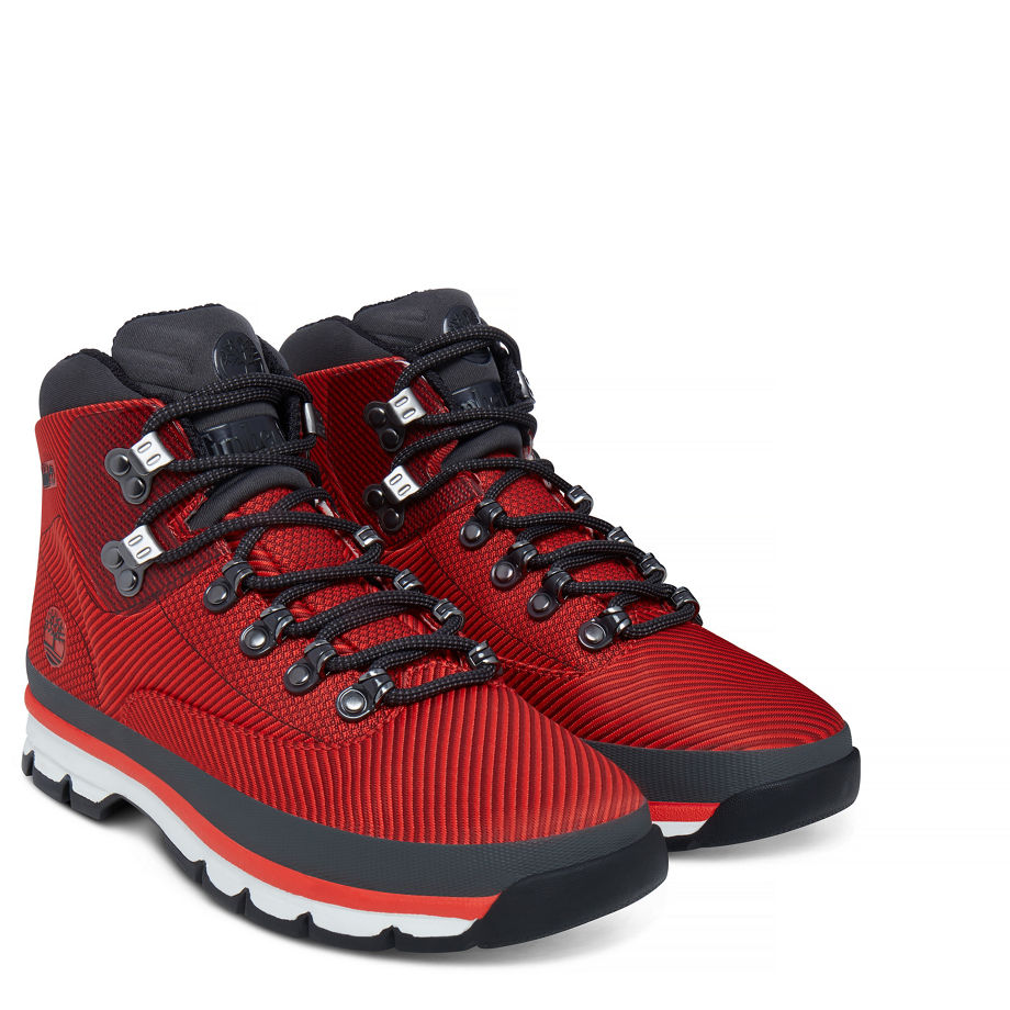 Timberland Men's Euro Hiker Jacquard Boot Orange Orange Jacquard