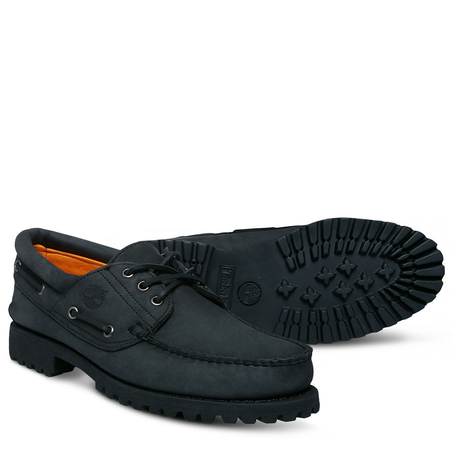 Timberland Men's 3-Eye Classic Lug Black Black Nubuck
