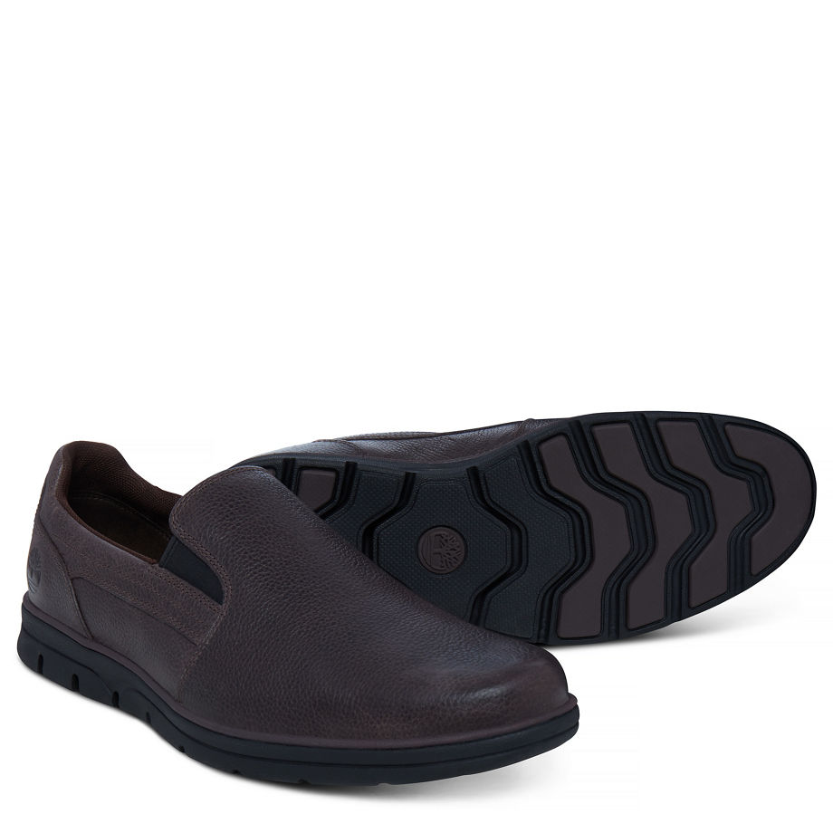 Timberland Men's Bradstreet Slip On Oxford Dark Brown Mulch Woodlands