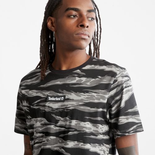 Timberland Men's White Tiger Camo-Print T-Shirt