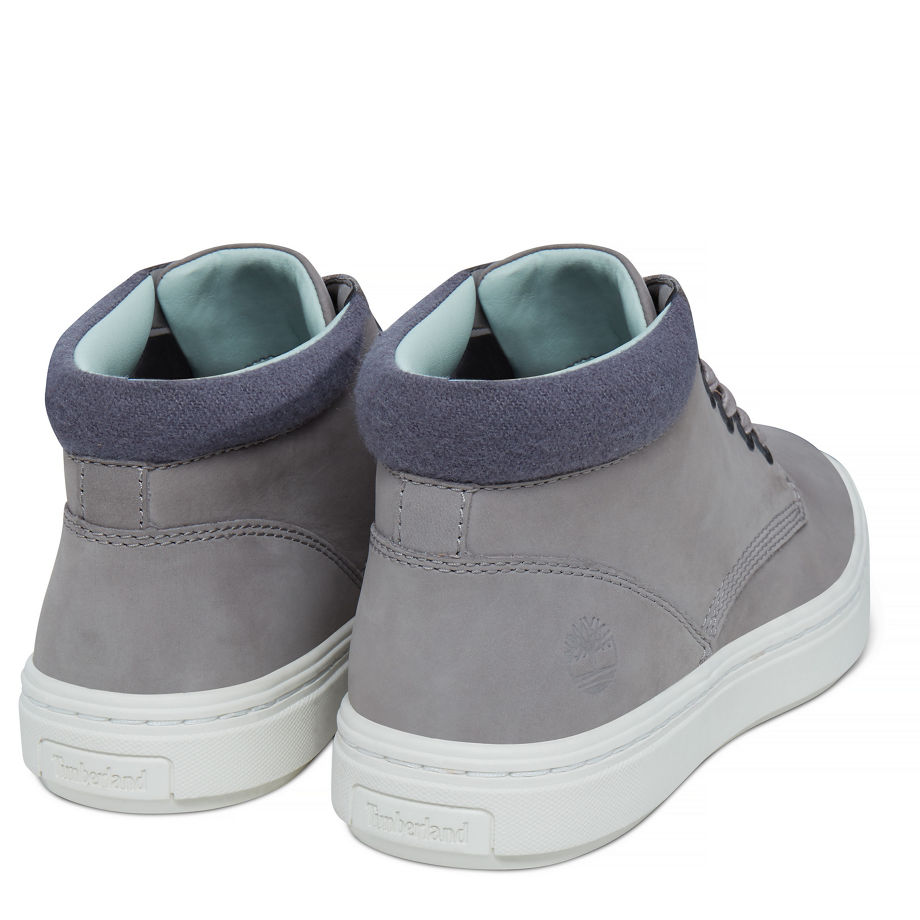 Timberland Women's Londyn Chukka Grey Grey Nubuck W/ Wool Collar