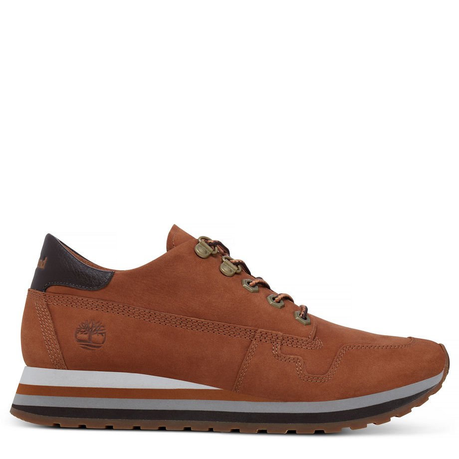 Timberland Women's Antwerp Air Leather Trainer Rust Mosquito Naturebuck (Rust)