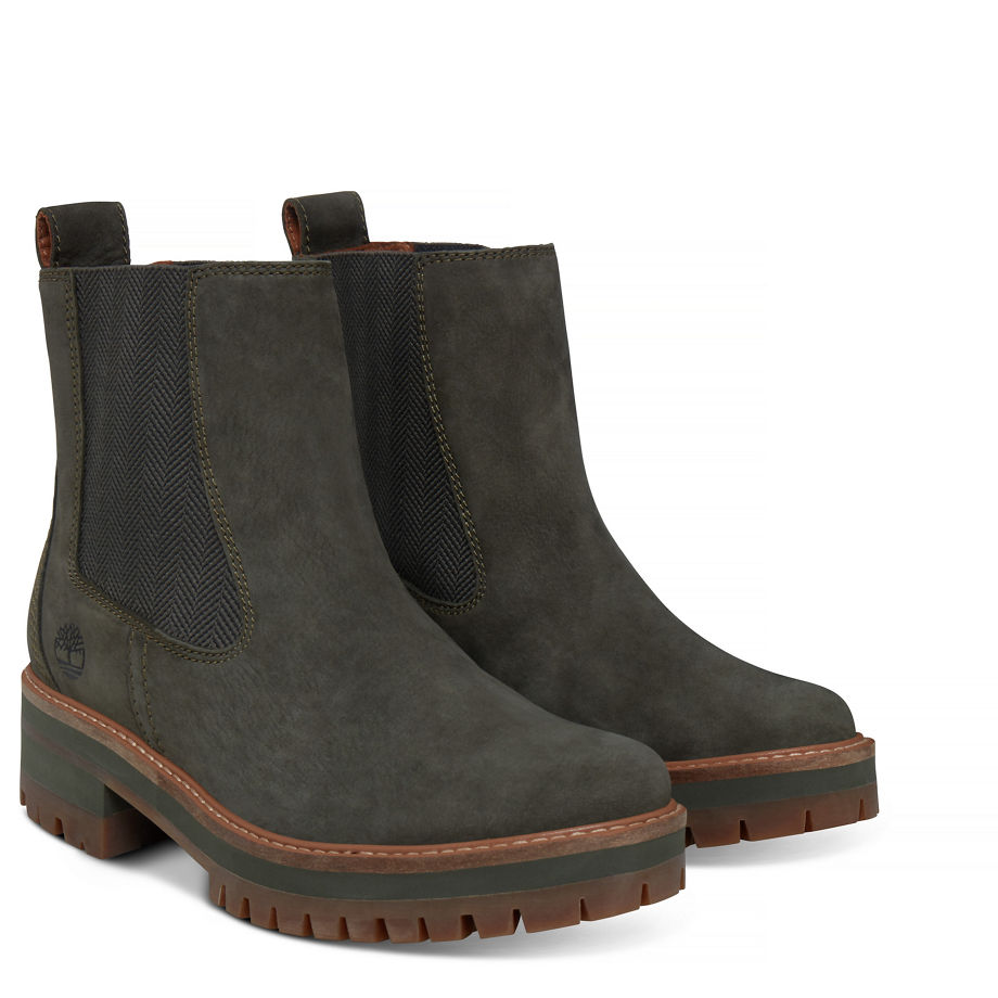 Timberland Women's Courmayeur Valley Chelsea Olive Olive Night Earthybuck