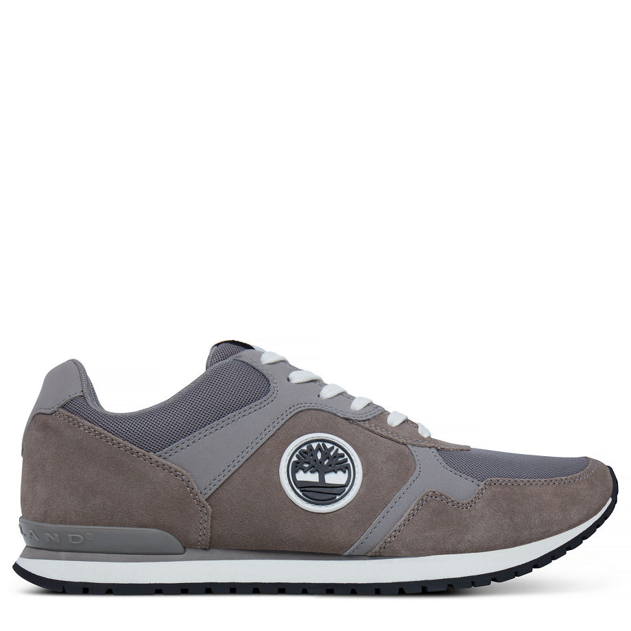 Timberland Men's Retro Runner Trainer Greige Falcon Hammer Suede