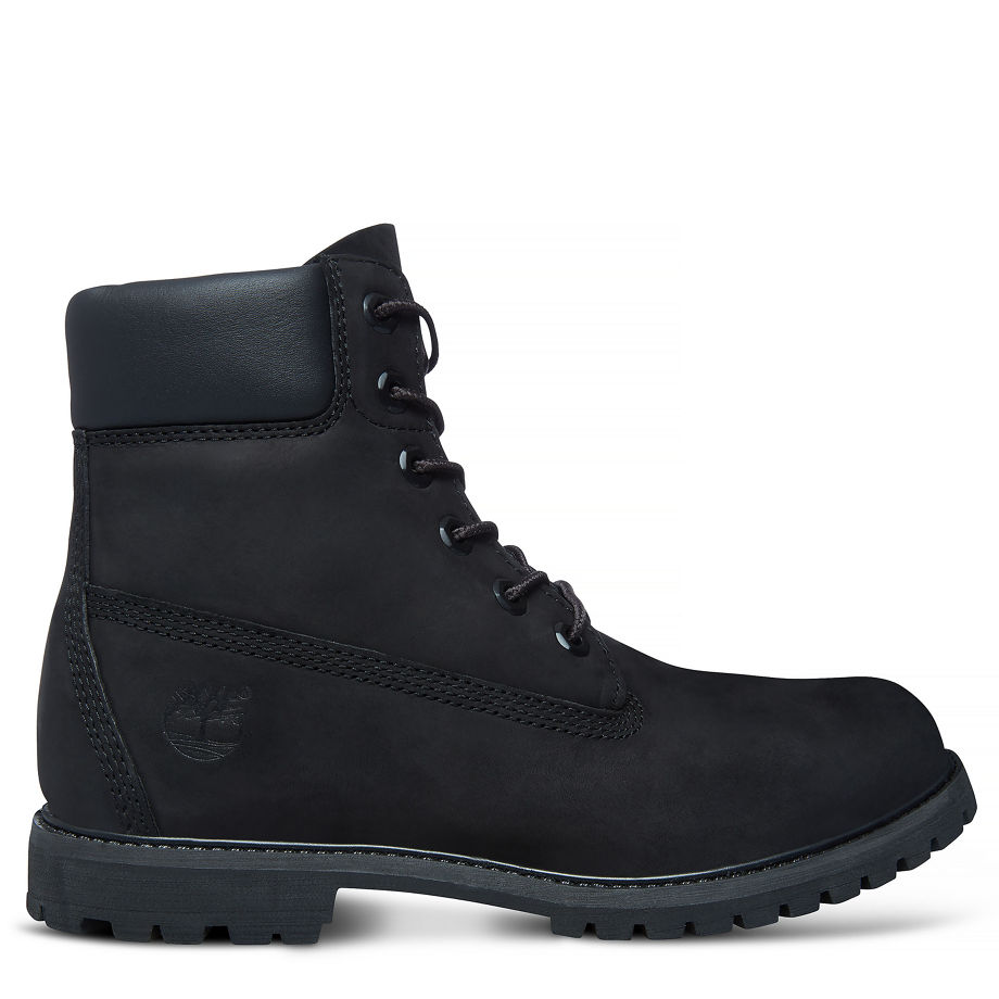 Timberland Women's Icon 6-inch Premium Boot Black Black Waterbuck