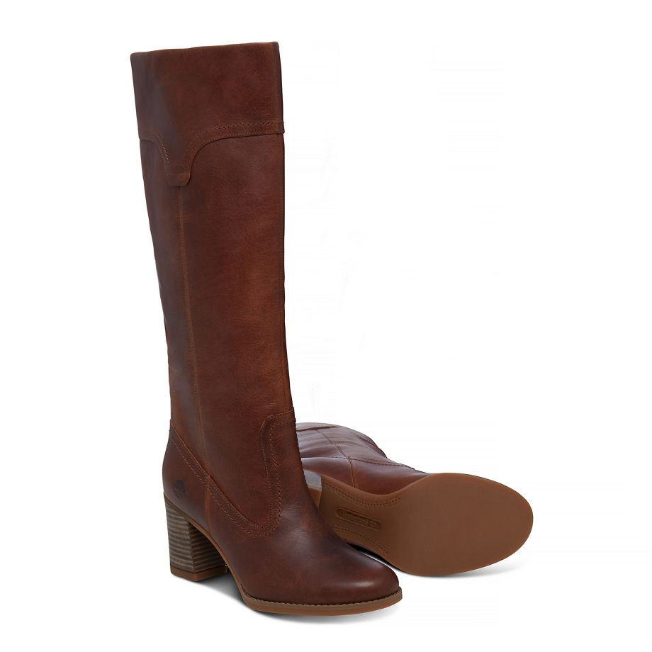 Timberland Women's Atlantic Heights Tall Boot Brown Wheat Forty