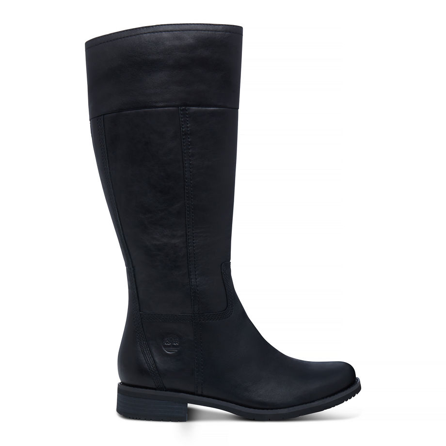 Timberland Women's Venice Park Tall Boot Black Jet Black Euro Vintage