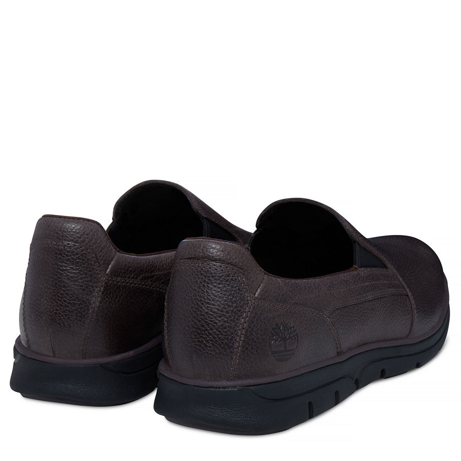 Timberland Men's Bradstreet Slip On Oxford Dark Brown Mulch Woodlands