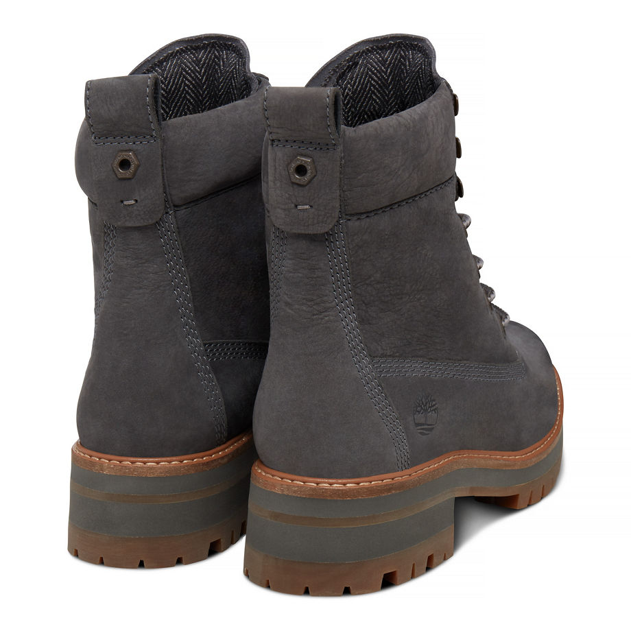 Timberland Women's Courmayeur Valley Lace-Up Boot Grey Dark Grey Earthybuck