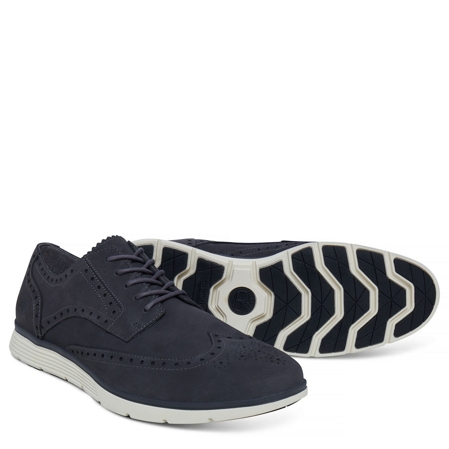 Timberland Men's Franklin Park Wingtip Oxford Slate Grey Forged Iron Nubuck