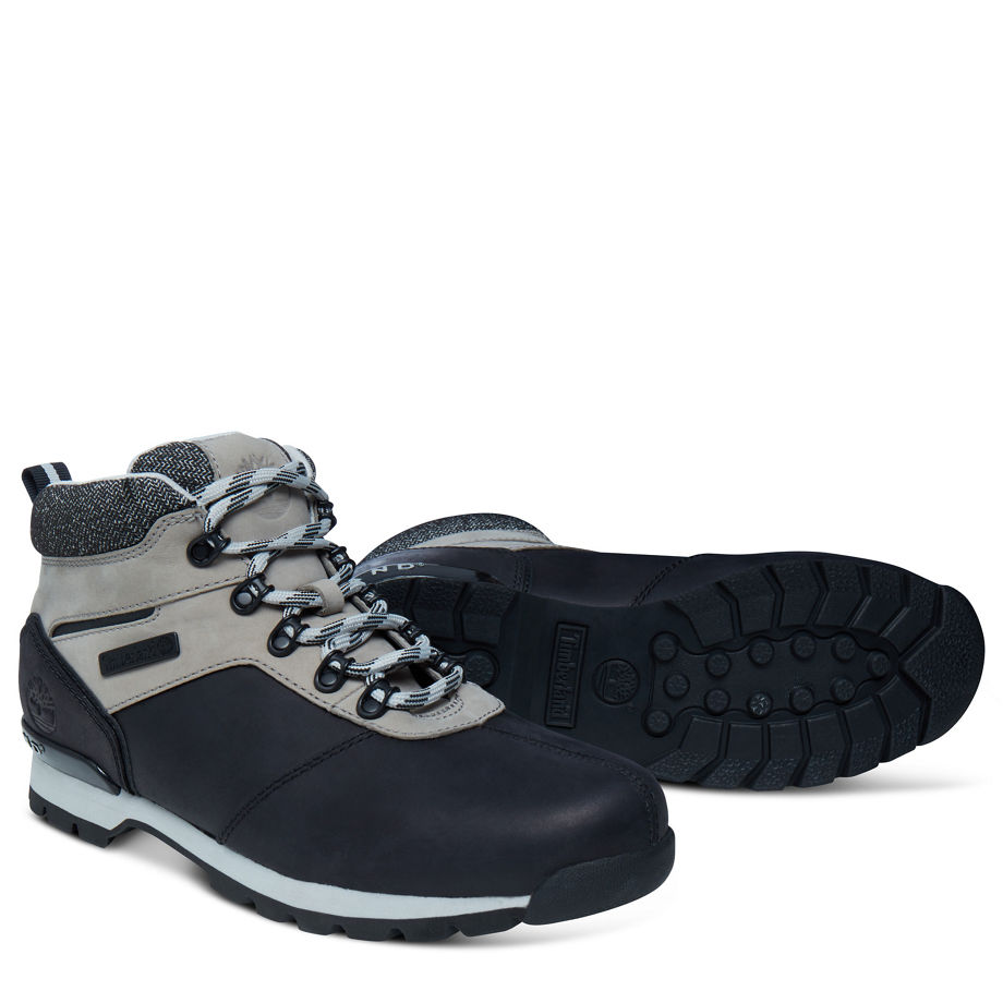 Timberland Men's Splitrock Mid Boot Black Black Connection Full Grain