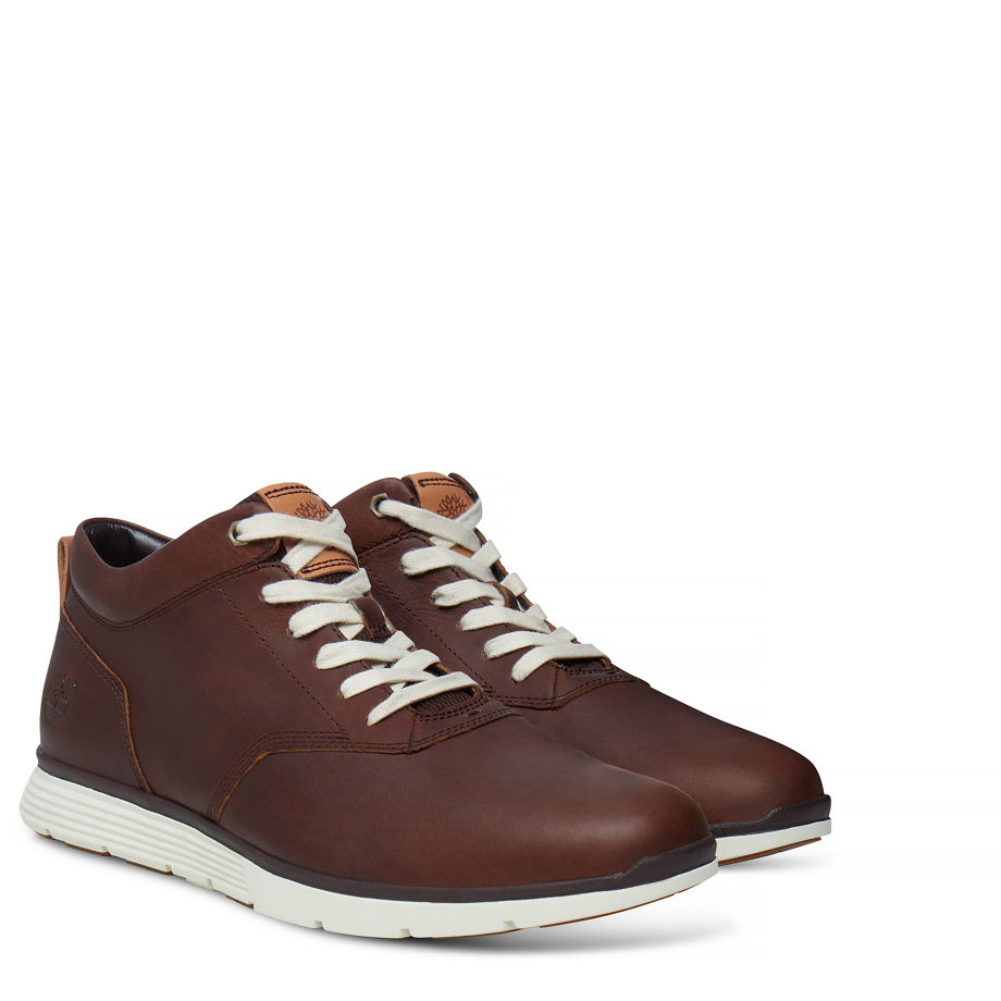Timberland Men's Killington Half Cab Chukka Tan Dark Rubber Mincio Full Grain