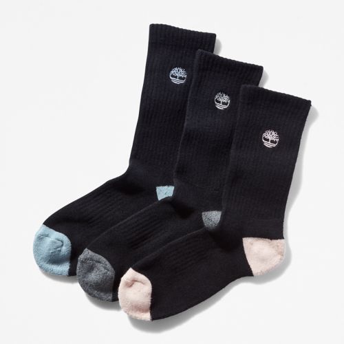 Timberland Women's 3-Pack Sagamore Beach Half-Cushion Crew Socks